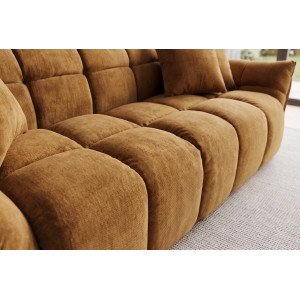 CLOUD XXL modern bársony kanapé - 260cm - sárga