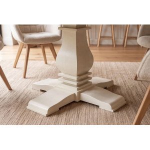 HAMPTONS kerek fenyőfa étkezőasztal - 120/140cm