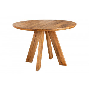 ART WOOD kerek tömör mangófa étkezőasztal - 100cm