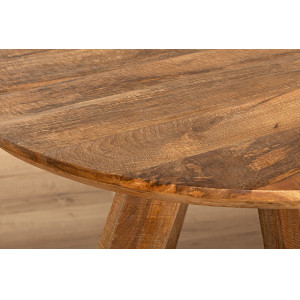 ART WOOD kerek tömör mangófa étkezőasztal - 100cm