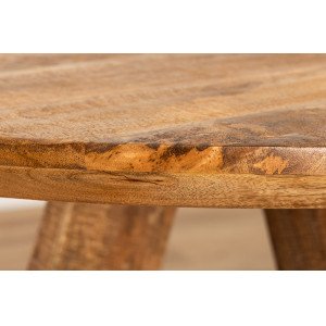 ART WOOD kerek tömör mangófa étkezőasztal - 100cm