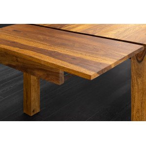 MAKASSAR-II bővíthető tömör rózsafa étkezőasztal - 160-240cm