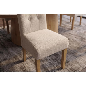 CASA klasszikus étkezőszék - beige bouclé