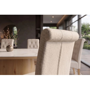 CASA klasszikus étkezőszék - beige bouclé