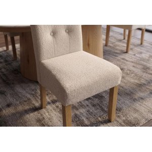 CASA klasszikus étkezőszék - beige bouclé