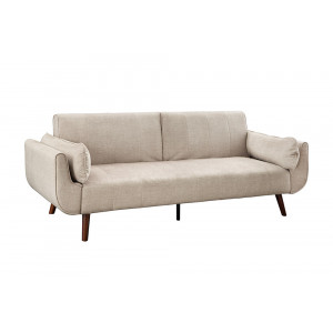 DIVANI bársony kanapéágy - 220cm - beige