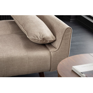 DIVANI bársony kanapéágy - 220cm - beige