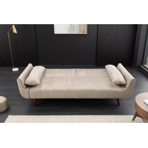 DIVANI bársony kanapéágy - 220cm - beige