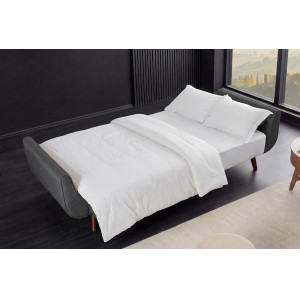 DIVANI bársony kanapéágy - 220cm - szürke