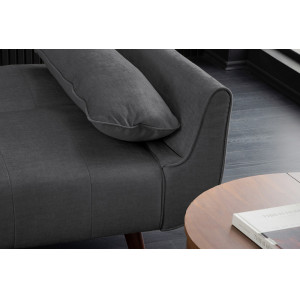 DIVANI bársony kanapéágy - 220cm - szürke
