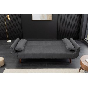 DIVANI bársony kanapéágy - 220cm - szürke