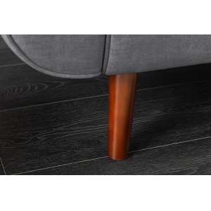 DIVANI bársony kanapéágy - 220cm - szürke