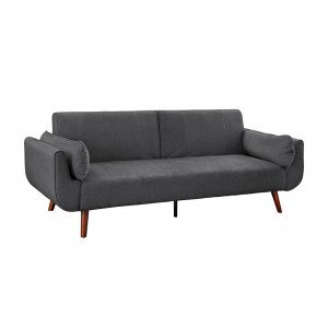DIVANI bársony kanapéágy - 220cm - szürke