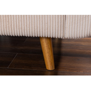 BOUTIQUE kordbársony kanapéágy - 215cm - beige