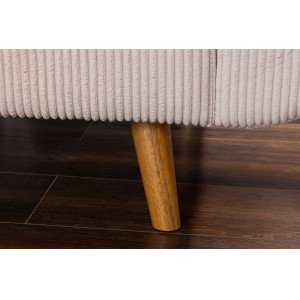 BOUTIQUE kordbársony kanapéágy - 215cm - beige