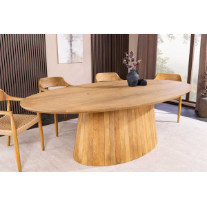 DECORAND ovális tömör mangófa étkezőasztal - 220cm Étkezőasztalok