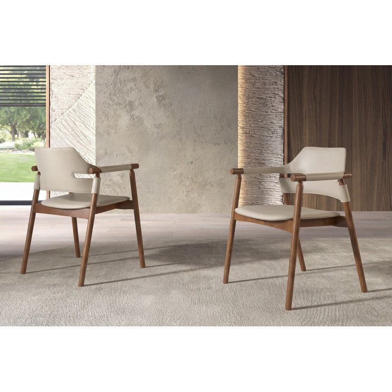 OLITE prémium étkezőszék – beige/dió