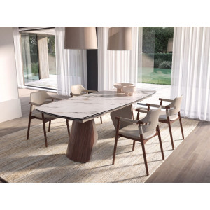 OLITE prémium étkezőszék – beige/dió