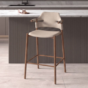 OLITE prémium bárszék – beige/dió