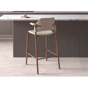 OLITE prémium bárszék – beige/dió