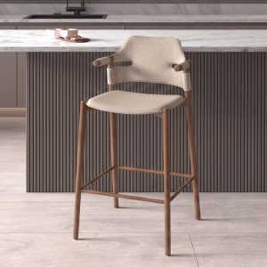 OLITE prémium bárszék – beige/dió