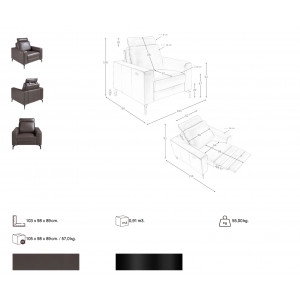BAIONA prémium bőr relaxfotel – csokoládébarna