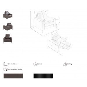 BAIONA prémium bőr relaxfotel – csokoládébarna