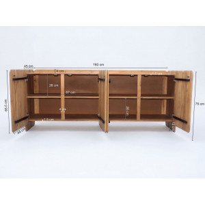 LEGATO tömör akácfa komód - 180cm