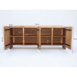 LEGATO tömör akácfa komód - 180cm