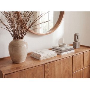 QUADRO tömör mangófa komód - 160cm