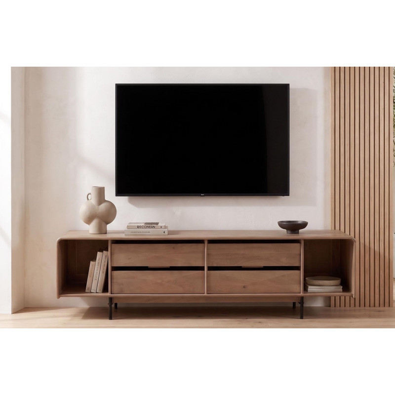 LEVANO tömör mangófa TV-szekrény - 180cm