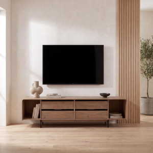 LEVANO tömör mangófa TV-szekrény - 180cm