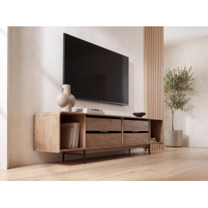 LEVANO tömör mangófa TV-szekrény - 180cm