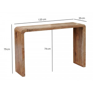ARCO tömör akácfa konzolasztal - 120cm