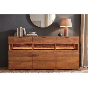 GRAND MANGO tömör mangófa komód LED világítással - 180cm