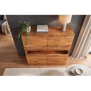 GRAND MANGO tömör mangófa magas komód LED világítással - 100cm