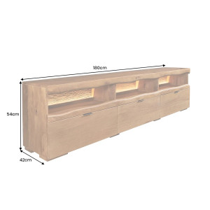 GRAND MANGO tömör mangófa TV-szekrény LED világítással - 180cm