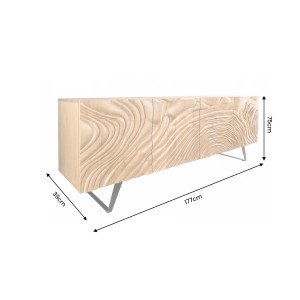 FLUID különleges mangófa komód - 177cm