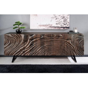 FLUID DARK különleges mangófa komód - 177cm
