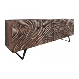 FLUID DARK különleges mangófa komód - 177cm