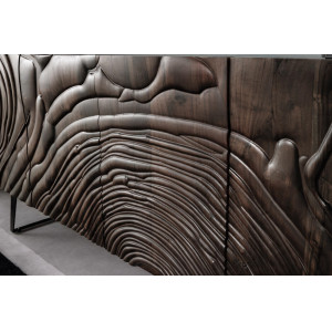 FLUID DARK különleges mangófa komód - 177cm