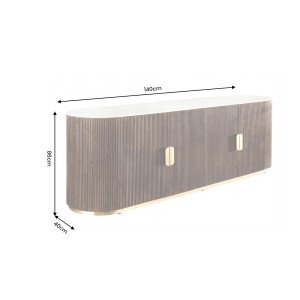 VILAS exkluzív mangófa komód - 140cm