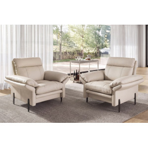 RAVELTA prémium  bőr fotel – 110 cm - taupe szürke Angel Cerdá