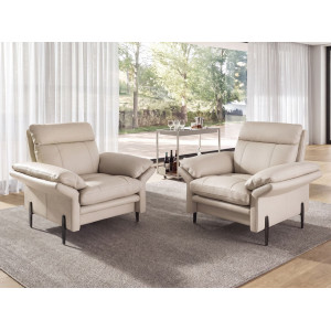 RAVELTA prémium  bőr fotel – 110 cm - taupe szürke Angel Cerdá