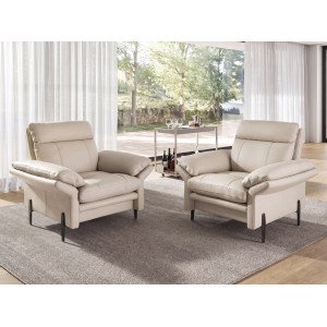 RAVELTA prémium  bőr fotel – 110 cm - taupe szürke Angel Cerdá