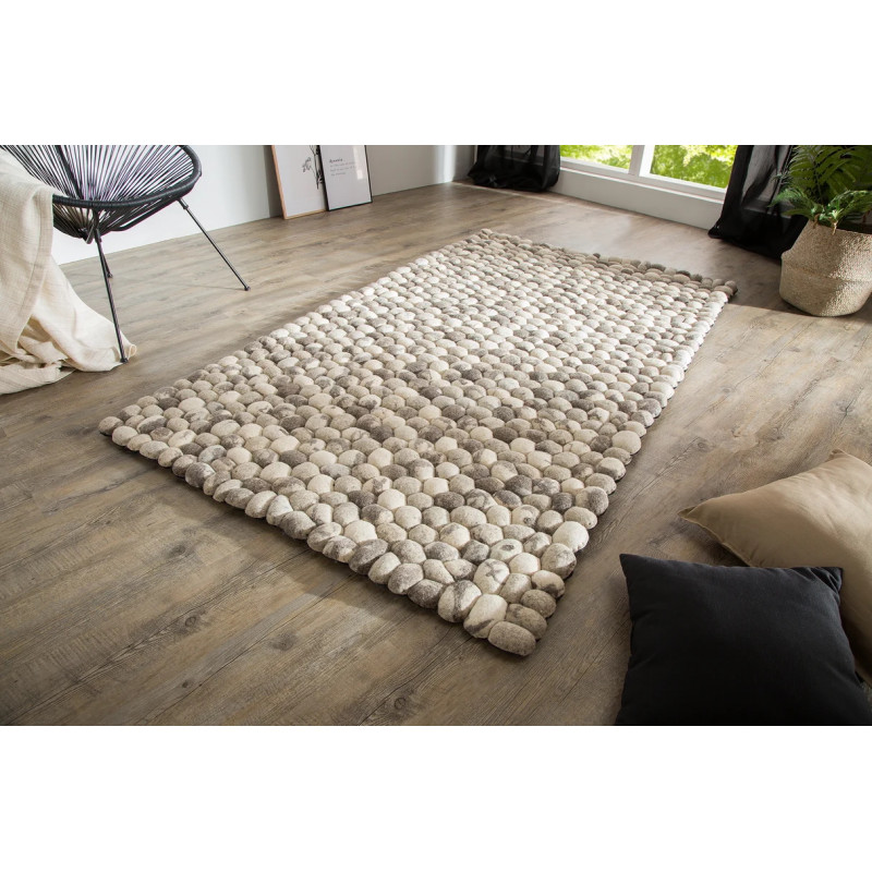 ORGANIC LIVING gyapjúfilc szőnyeg - 200×120cm - szürke