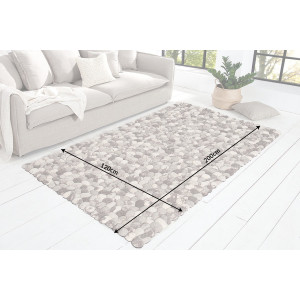 ORGANIC LIVING gyapjúfilc szőnyeg - 200×120cm - szürke