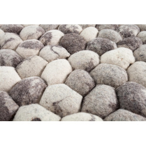 ORGANIC LIVING gyapjúfilc szőnyeg - 200×120cm - szürke