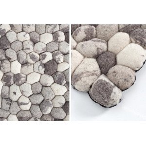 ORGANIC LIVING gyapjúfilc szőnyeg - 200×120cm - szürke