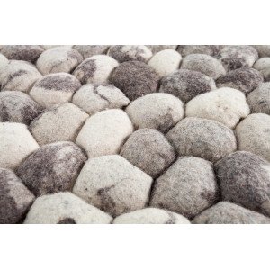 ORGANIC LIVING gyapjúfilc szőnyeg - 200×120cm - szürke